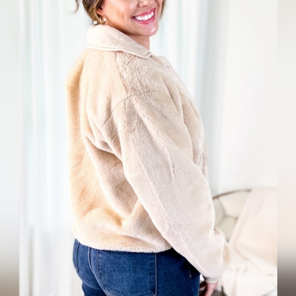 NWT Merci Faux Fur Cozy Teddy Jacket Coat - Picture 2 of 8